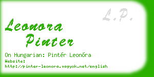 leonora pinter business card