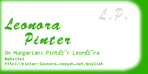 leonora pinter business card